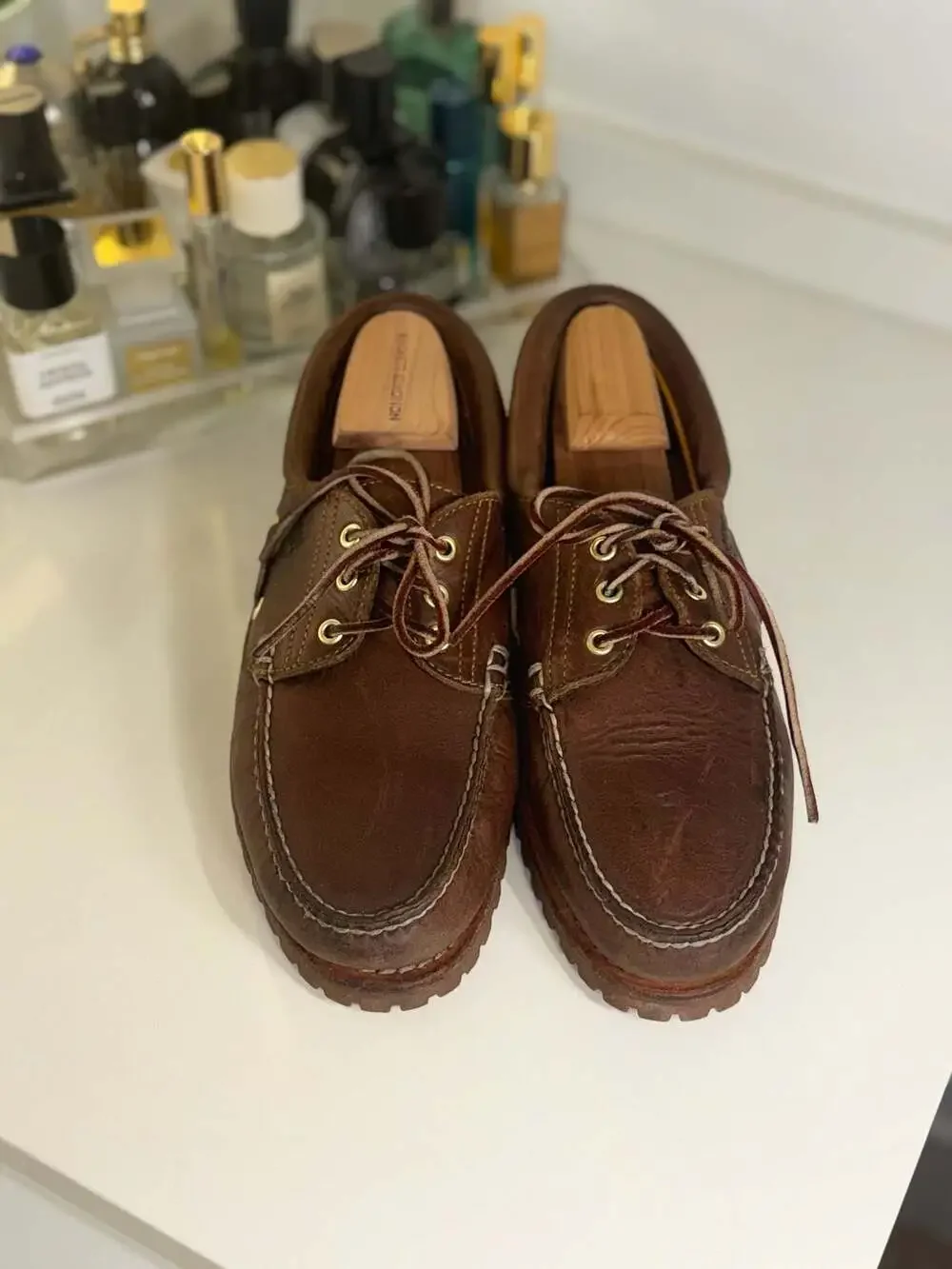 Timberland Authentics 3-Eye Classic Lug Boat Shoes Brown